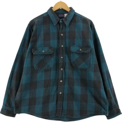 DAKOTA 青黒チェックネルシャツ 90s DAKOTA by FIVE BOROTHER チェック