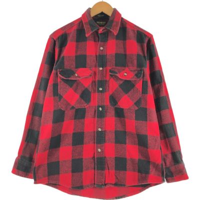 古着 80～90年代 オシュコシュ Osh kosh バッファローチェック 長袖 ヘビーネルチェックシャツ USA製 メンズM相当 ヴィンテージ /eaa533542 【中古】 【250331】