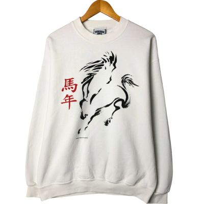 古着 90年代 リー Lee 花柄 蝶柄 アニマル スウェットシャツ