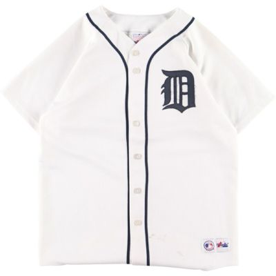 Majestic MLB DETROIT TIGERS デトロイトタイガース ヘンリーネック スポーツプリントTシャツ メンズXL /eaa322406