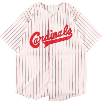 665cm肩幅SAXON MLB ST. LOUIS CARDINALS セントルイスカージナルス ゲームシャツ ベースボールシャツ メンズXXL /eaa326121