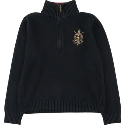 古着 ラルフローレン Ralph Lauren LAUREN ローレン コットンニットハーフジップセーター レディースL /eaa424933 【中古】 【240419】 ss2503_30