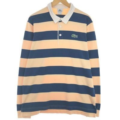【美品】LACOSTEポロシャツ 長袖 刺繍ロゴ ボーダー 古着 美品】LACOSTEポロシャツ 長袖 刺繍ロゴ ボーダー 古着 - メルカリ
