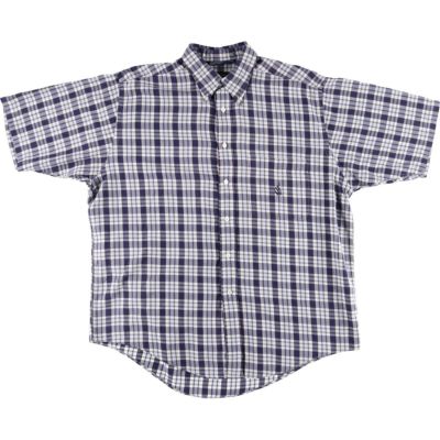 古着 90～00年代 ノーティカ NAUTICA 半袖 ボタンダウン チェックシャツ メンズL相当 /eaa531694 【中古】 【250331】