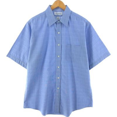 古着 ブルックスブラザーズ Brooks Brothers 半袖 ボタンダウン チェックシャツ メンズM相当 /eaa534298 【中古】 【250331】