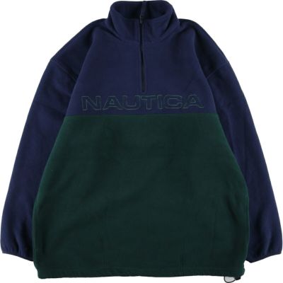 ノーティカ NAUTICA ツートンカラー ハーフジップ フリースプル ...