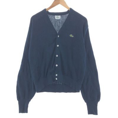 古着 80年代 ラコステ LACOSTE IZOD ニットカーディガン メンズXL 