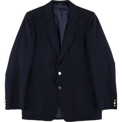古着 SIGNATURE COLLECTION 紺ブレザー テーラードジャケット メンズS