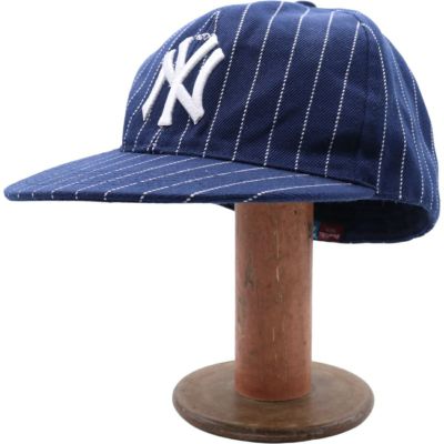 古着 MLB NEW YORK YANKEES ニューヨークヤンキース ストライプ柄 ベースボールキャップ フリーサイズ相当 /gaa003912 【中古】 【250403】