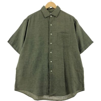 古着 ブルックスブラザーズ Brooks Brothers Est.1818 半袖 リネンシャツ メンズL相当 /eaa531567 【中古】 【250402】