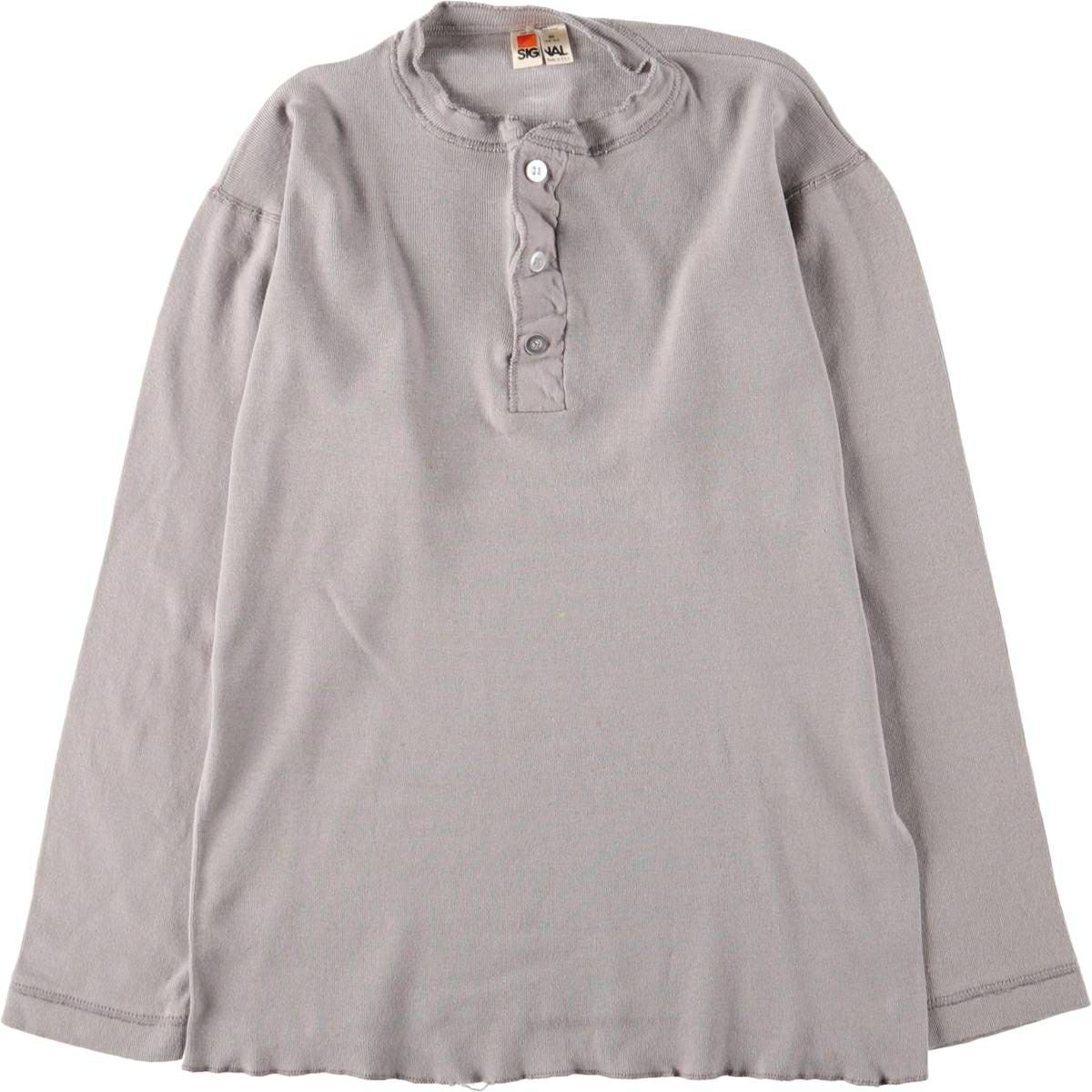 古着 80年代 SIGNAL ヘンリーネック サーマルロングTシャツ USA製