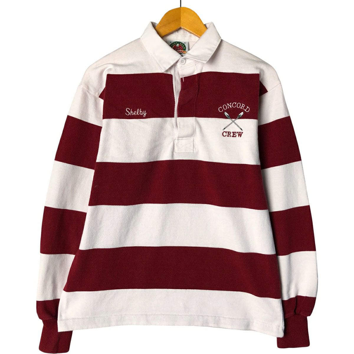 古着 バーバリアン BARBARIAN 長袖 ラガーシャツ カナダ製 メンズL相当