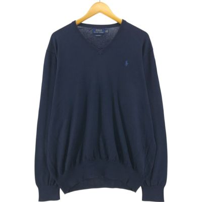 古着 ラルフローレン Ralph Lauren POLO RALPH LAUREN PIMA COTTON Vネック コットンニットセーター メンズL相当 /eaa434450 【中古】 【250404】