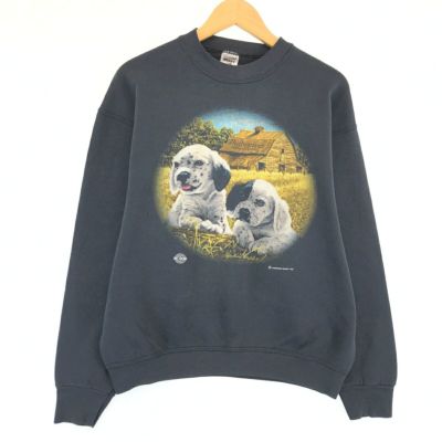 古着　フルーツオブザルーム　犬柄スウェット USA製 楽天市場】アニマル（ブランドフルーツオブザルーム