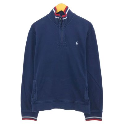 ポロ　ラルフローレン USA ハーフジップ スウェット　トレーナー M ネイビー 90年代 Polo by Ralph Lauren ポロラルフローレン USAロゴ