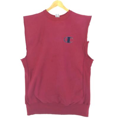古着 90年代 チャンピオン Champion REVERSE WEAVE リバースウィーブ 刺繍タグ カットオフ スウェットベスト メンズXXL ヴィンテージ /eaa440163 【中古】 【240421】 ss2503_30