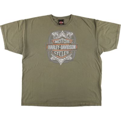 古着 ハーレーダビッドソン Harley-Davidson 蛇柄 パイソン柄 モーターサイクル バイクTシャツ メンズXXL相当 /eaa535273 【中古】 【250405】