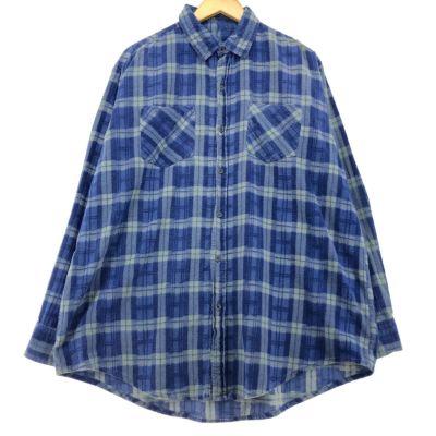 古着 90年代 ディッキーズ Dickies 長袖 ライトネルチェックシャツ メンズXL相当 ヴィンテージ /eaa488413 【中古】 【240930】
