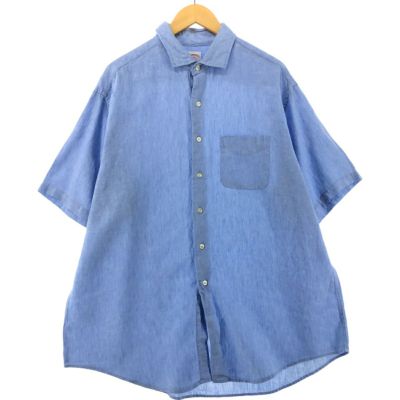 古着 ブルックスブラザーズ Brooks Brothers 346 半袖 リネンシャツ メンズXL相当 /eaa534147 【中古】 【250405】