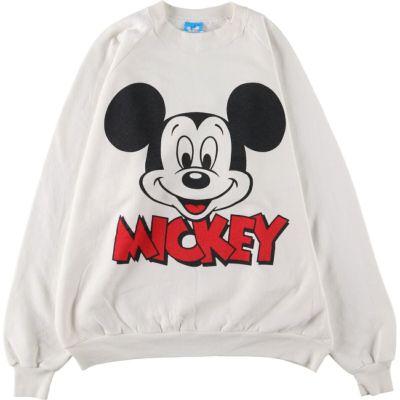 古着 80年代 Disney MICKEY MOUSE ミッキーマウス プリント キャラクタースウェットシャツ トレーナー USA製 フリーサイズ相当 ヴィンテージ /eaa468831 【中古】 【240930】 ss2503_30