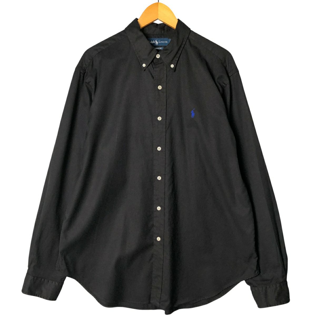 古着 ラルフローレン Ralph Lauren KNIT OXFORD 鹿の子 長袖 ボタン  