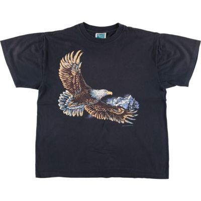 古着 80～90年代 HAZELWOOD 鷲柄 イーグル柄 アニマルTシャツ