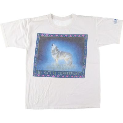古着 オオカミ柄 アニマルTシャツ メンズM相当 /eaa537978 【中古】 【250406】