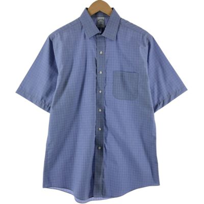 古着 ブルックスブラザーズ Brooks Brothers 346 半袖 コットン ストライプシャツ メンズL相当 /eaa534299 【中古】 【250406】