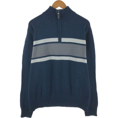 古着 エディーバウアー Eddie Bauer ライン入り コットンニットハーフジップセーター メンズXL相当 /eaa501665 【中古】 【250406】
