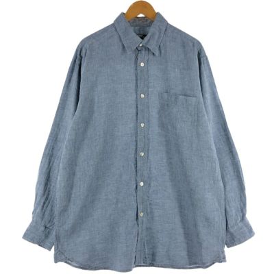 古着 オービス ORVIS 隠しボタンダウン 長袖 リネンシャツ メンズL相当 /eaa533462 【中古】 【250406】