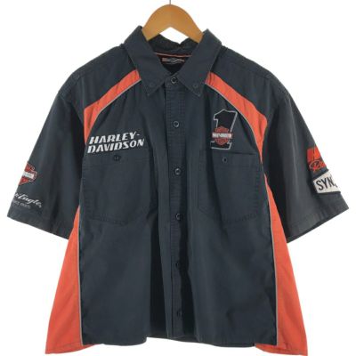 古着 ハーレーダビッドソン Harley-Davidson バックプリント 半袖 ワークシャツ メンズXXL相当 /eaa535724 【中古】 【250407】