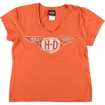 古着 ハーレーダビッドソン Harley-Davidson モーターサイクル バイクTシャツ USA製 レディースM相当 /eaa536994 【中古】 【250407】 【Elulu/エルル】