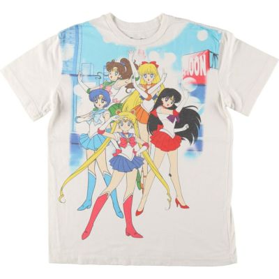 希少 美少女戦士セーラームーン キャラクタープリント 長袖 T