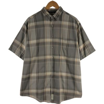 古着 00年代 ノーティカ NAUTICA チェック柄 半袖 リネンシャツ