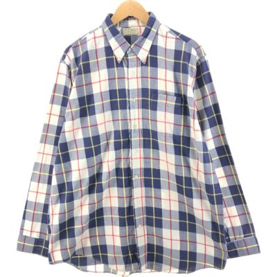 古着 エルエルビーン L.L.Bean チェック柄 長袖 シャモアクロス