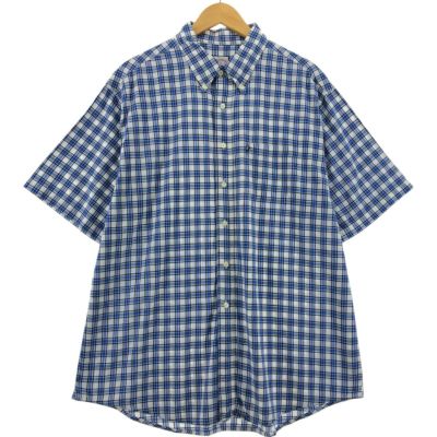 古着 ブルックスブラザーズ Brooks Brothers 346 半袖 ボタンダウン チェックシャツ メンズXL相当 /eaa536090 【中古】 【250407】