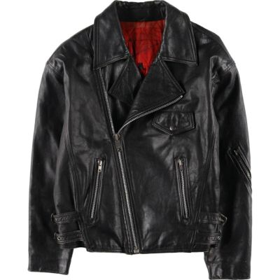 古着 訳あり特価 ダブルライダースジャケット メンズM相当 /eaa414136 【中古】 【250407】