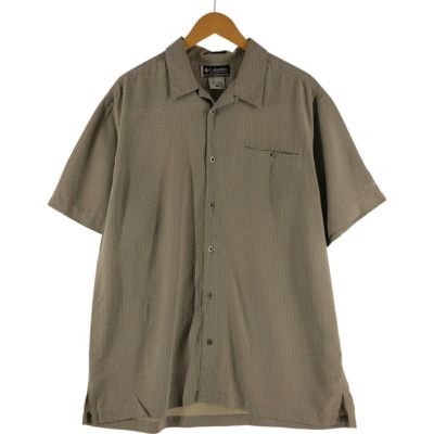 古着 コロンビア Columbia チェック柄 半袖 オープンカラー シャツ メンズL相当 /eaa535558 【中古】 【250407】