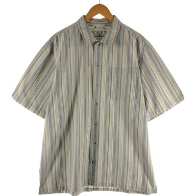 古着 90～00年代 コロンビア Columbia ストライプ柄 半袖 ボックスシャツ メンズL相当 /eaa534712 【中古】 【250407】