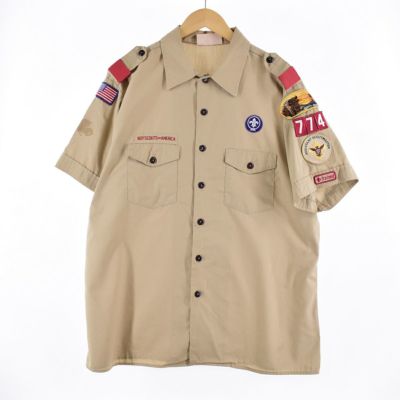 古着 70年代 BOY SCOUTS OF AMERICA 半袖 ボーイスカウトシャツ USA製 