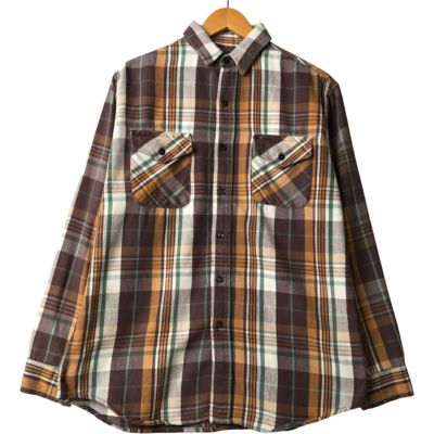 -80's vintage チェック柄 ZIPブルゾン 短丈ブラウン フランネル 80's vintage チェック柄 ZIPブルゾン 短丈ブラウン フランネル 80's