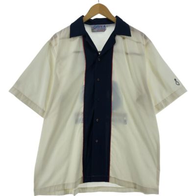 古着 PORT AUTHORITY バックプリント オープンカラー ボウリング