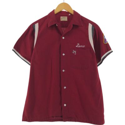 古着 60年代 ヒルトン HILTON バックプリント ボウリングシャツ