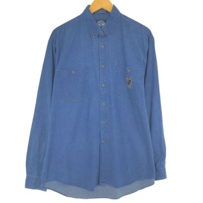 古着 DOCKERS 長袖 ボタンダウンデニムシャツ メンズL /eaa408898 【中古】 【240426】 ss2503_30