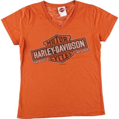 古着 ハーレーダビッドソン Harley-Davidson Vネック モーターサイクル バイクTシャツ USA製 レディースXXL相当 /eaa536995 【中古】 【250410】 【Elulu/エルル】