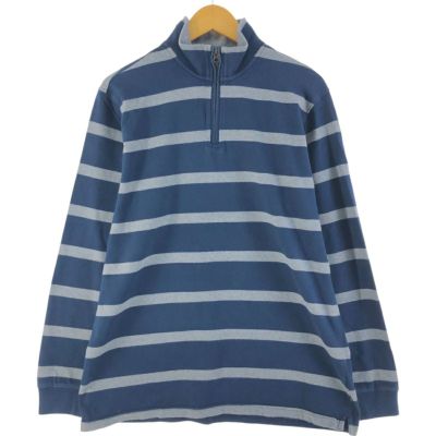 古着 チャップス CHAPS ボーダー柄 ハーフジップスウェットシャツ トレーナー メンズXL相当 /eaa410684 【中古】 【250410】