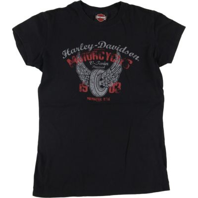 古着 ハーレーダビッドソン Harley-Davidson モーターサイクル バイクTシャツ レディースL相当 /eaa535304 【中古】 【250410】 【Elulu/エルル】
