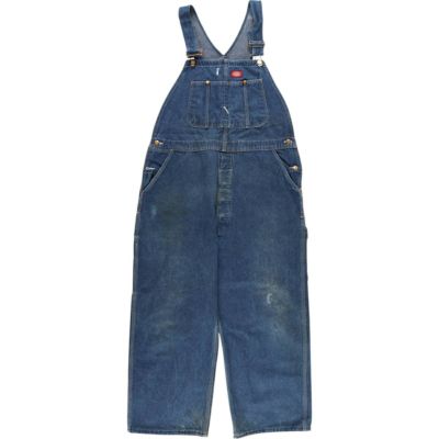 古着 ビッグサイズ 80年代 ディッキーズ Dickies デニムオーバーオール USA製 メンズw40相当 /eaa534645 【中古】 【250411】
