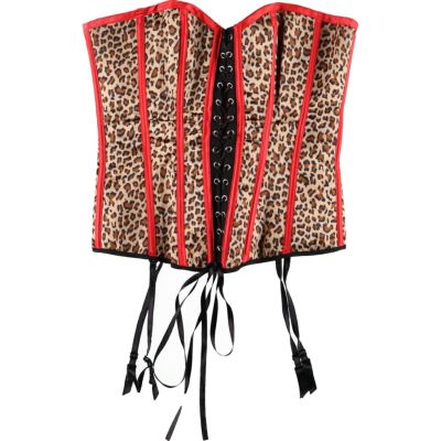 古着 VICTORIAS SECRET 花柄 レースアップ コルセット ビスチェ