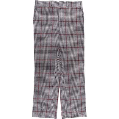 USA古着 80s～90s 千鳥格子柄 タック ワイドウールスラックス L